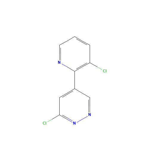 3-chloro-5-(3-chloropyridin-2-yl)pyridazine (CAS: 749257-76-9) - Chemical Structure and Molecular Formula 