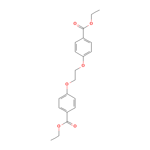 ethyl 4-[2-(4-ethoxycarbonylphenoxy)ethoxy]benzoate (CAS: 25909-66-4) - Chemical Structure and Molecular Formula 