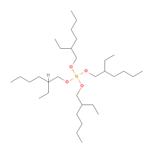 tetrakis(2-ethylhexyl) silicate (CAS: 115-82-2) - Chemical Structure and Molecular Formula 