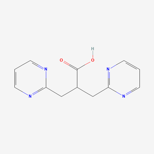 3-pyrimidin-2-yl-2-(pyrimidin-2-ylmethyl)propanoic acid (CAS: 936643-76-4) - Chemical Structure and Molecular Formula 