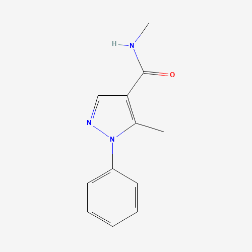 N,5-dimethyl-1-phenylpyrazole-4-carboxamide (CAS: 98533-25-6) - Chemical Structure and Molecular Formula 