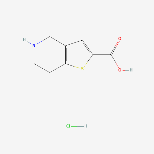 4,5,6,7-tetrahydrothieno[3,2-c]pyridine-2-carboxylic acid;hydrochloride (CAS: 116118-99-1) - Chemical Structure and Molecular Formula 