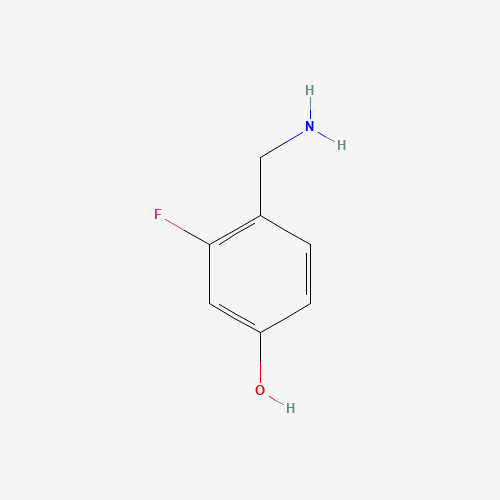 4-(aminomethyl)-3-fluorophenol (CAS: 754971-62-5) - Chemical Structure and Molecular Formula 