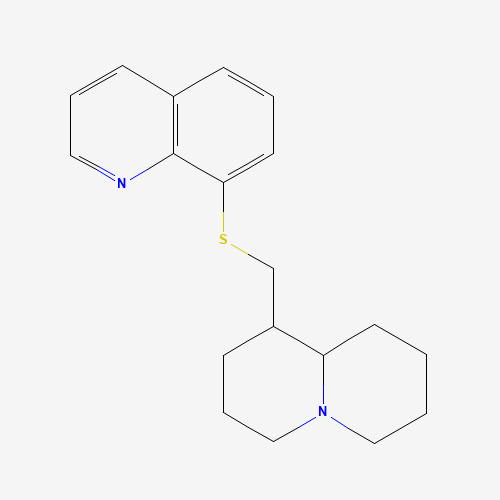 8-(2,3,4,6,7,8,9,9a-octahydro-1H-quinolizin-1-ylmethylsulfanyl)quinoline (CAS: 780792-70-3) - Chemical Structure and Molecular Formula 