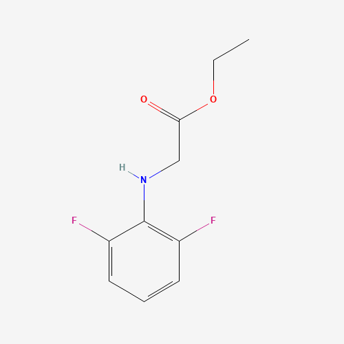 ethyl 2-(2,6-difluoroanilino)acetate (CAS: 1040077-98-2) - Chemical Structure and Molecular Formula 