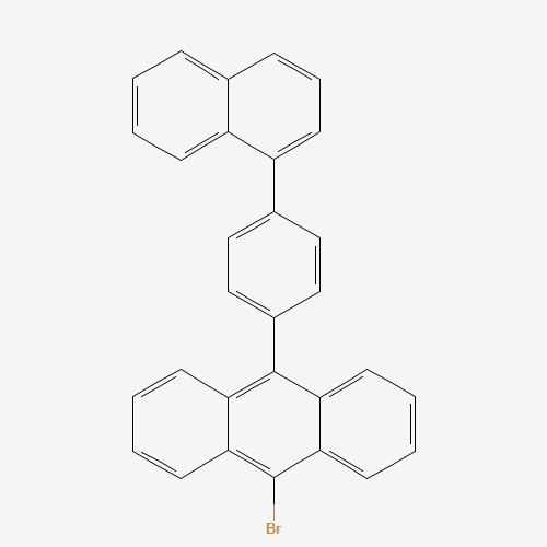 9-bromo-10-(4-naphthalen-1-ylphenyl)anthracene (CAS: 1092390-01-6) - Chemical Structure and Molecular Formula 