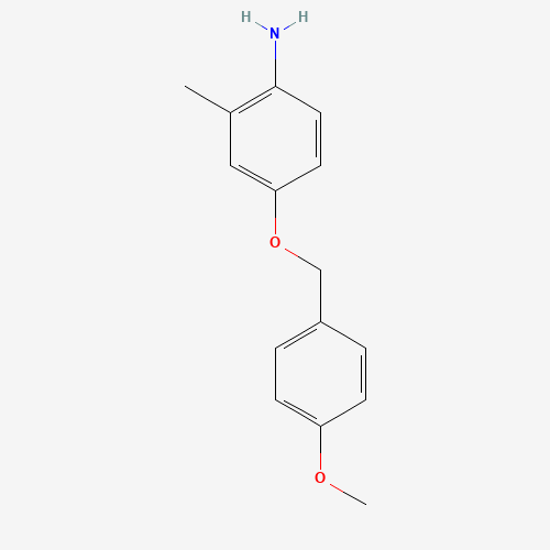4-[(4-methoxyphenyl)methoxy]-2-methylaniline (CAS: 1016502-66-1) - Chemical Structure and Molecular Formula 