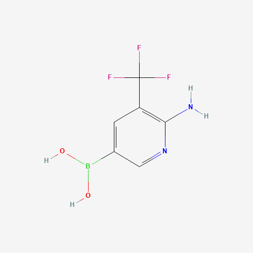 [6-amino-5-(trifluoromethyl)pyridin-3-yl]boronic acid (CAS: 1189126-37-1) - Chemical Structure and Molecular Formula 