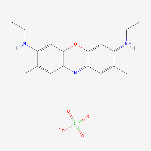 N-ethyl-7-ethylimino-2,8-dimethylphenoxazin-3-amine;perchloric acid (CAS: 41830-81-3) - Chemical Structure and Molecular Formula 