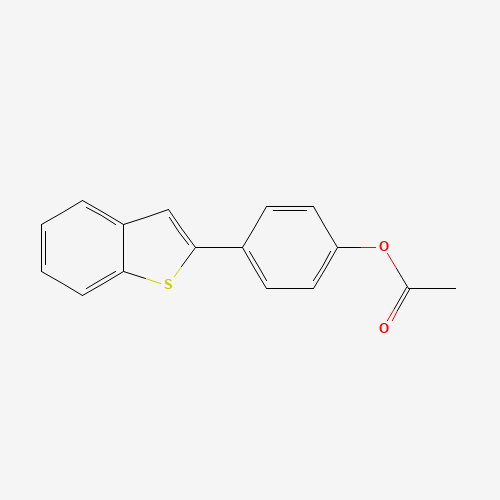 [4-(1-benzothiophen-2-yl)phenyl] acetate (CAS: 132932-62-8) - Chemical Structure and Molecular Formula 