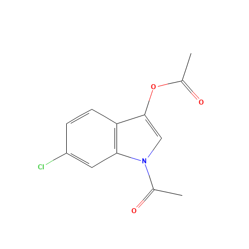 (1-acetyl-6-chloroindol-3-yl) acetate (CAS: 108761-33-7) - Chemical Structure and Molecular Formula 