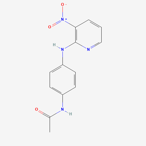 N-[4-[(3-nitropyridin-2-yl)amino]phenyl]acetamide (CAS: 61963-80-2) - Chemical Structure and Molecular Formula 