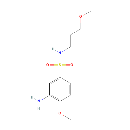 3-amino-4-methoxy-N-(3-methoxypropyl)benzenesulfonamide (CAS: 23119-00-8) - Chemical Structure and Molecular Formula 