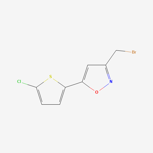 3-(bromomethyl)-5-(5-chlorothiophen-2-yl)-1,2-oxazole (CAS: 323594-39-4) - Chemical Structure and Molecular Formula 