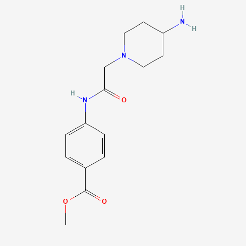 methyl 4-[[2-(4-aminopiperidin-1-yl)acetyl]amino]benzoate (CAS: 1082381-07-4) - Chemical Structure and Molecular Formula 