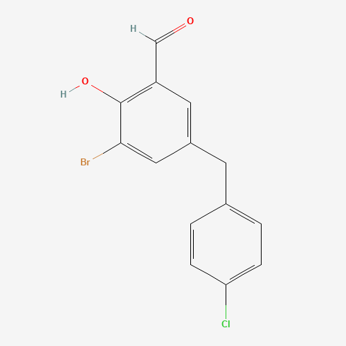 3-bromo-5-[(4-chlorophenyl)methyl]-2-hydroxybenzaldehyde (CAS: 91512-30-0) - Related Chemical Product