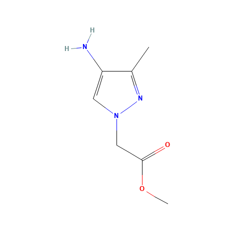 methyl 2-(4-amino-3-methylpyrazol-1-yl)acetate (CAS: 1257554-20-3) - Chemical Structure and Molecular Formula 