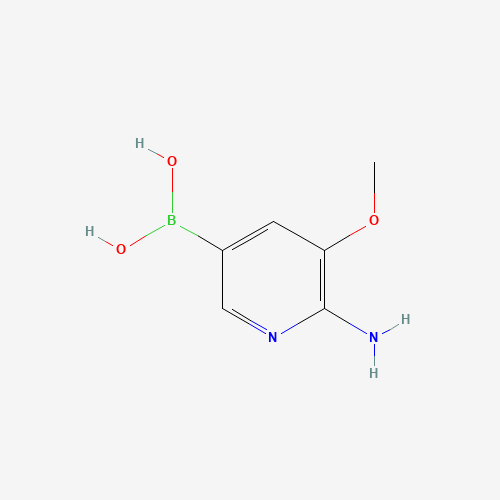 (6-amino-5-methoxypyridin-3-yl)boronic acid (CAS: 1225228-35-2) - Chemical Structure and Molecular Formula 