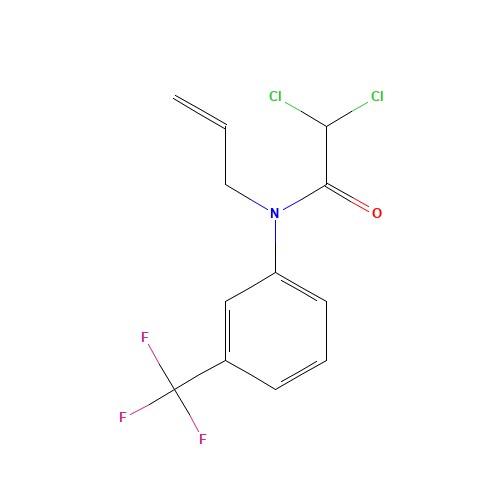 2,2-dichloro-N-prop-2-enyl-N-[3-(trifluoromethyl)phenyl]acetamide (CAS: 61219-95-2) - Chemical Structure and Molecular Formula 