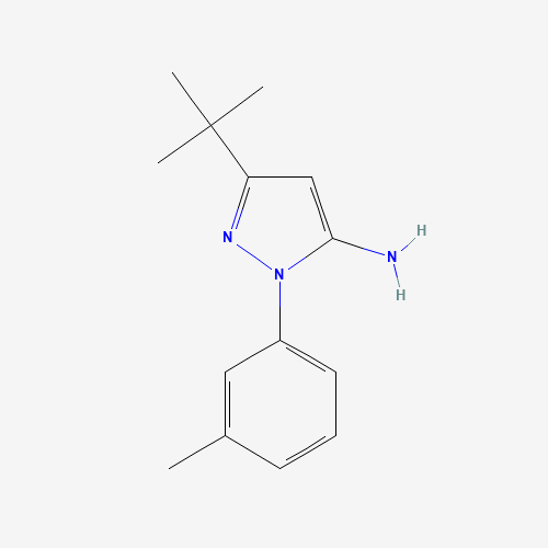 5-tert-butyl-2-(3-methylphenyl)pyrazol-3-amine (CAS: 898537-77-4) - Chemical Structure and Molecular Formula 