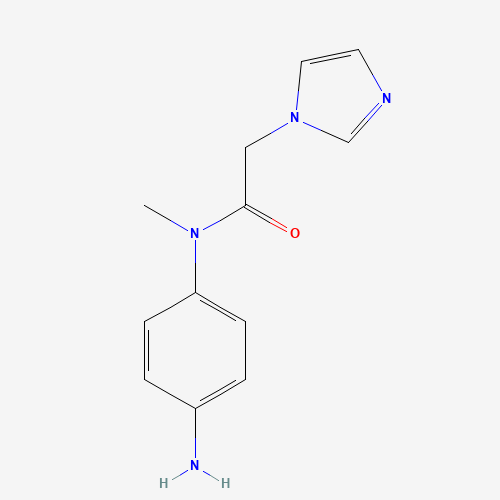 N-(4-aminophenyl)-2-imidazol-1-yl-N-methylacetamide (CAS: 652139-65-6) - Chemical Structure and Molecular Formula 