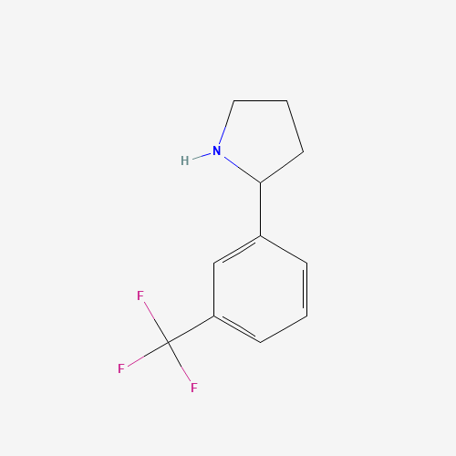 2-[3-(trifluoromethyl)phenyl]pyrrolidine (CAS: 109086-17-1) - Chemical Structure and Molecular Formula 