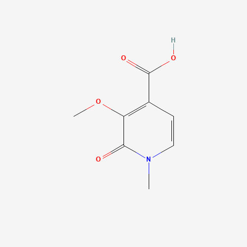 3-methoxy-1-methyl-2-oxopyridine-4-carboxylic acid (CAS: 1379202-82-0) - Chemical Structure and Molecular Formula 