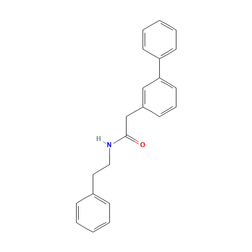 N-(2-phenylethyl)-2-(3-phenylphenyl)acetamide (CAS: 1131604-80-2) - Chemical Structure and Molecular Formula 