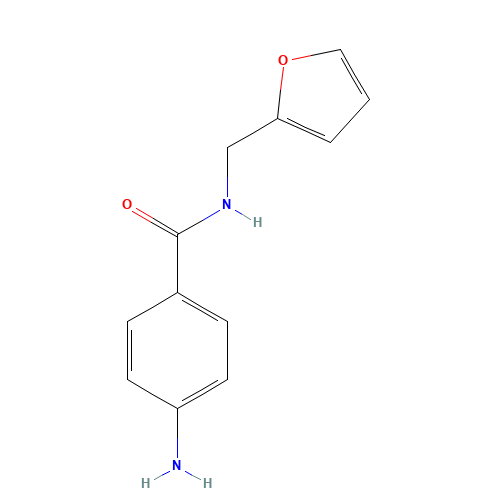 4-amino-N-(furan-2-ylmethyl)benzamide (CAS: 680185-86-8) - Chemical Structure and Molecular Formula 