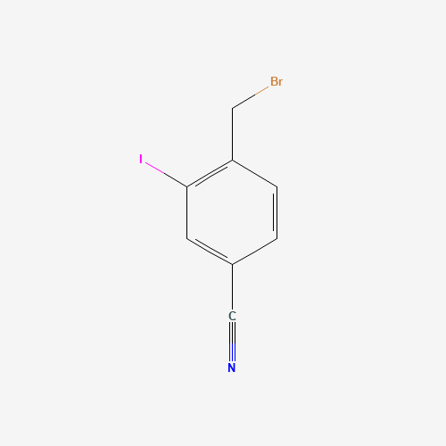 4-(bromomethyl)-3-iodobenzonitrile (CAS: 182287-63-4) - Chemical Structure and Molecular Formula 