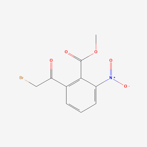 methyl 2-(2-bromoacetyl)-6-nitrobenzoate (CAS: 145736-88-5) - Chemical Structure and Molecular Formula 