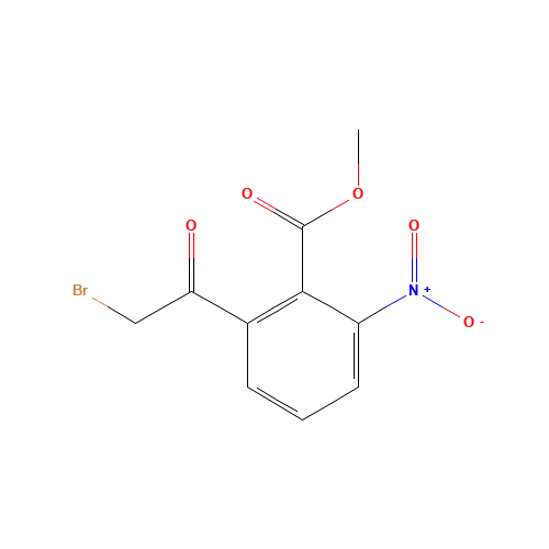 methyl 2-(2-bromoacetyl)-6-nitrobenzoate (CAS: 145736-88-5) - Chemical Structure and Molecular Formula 