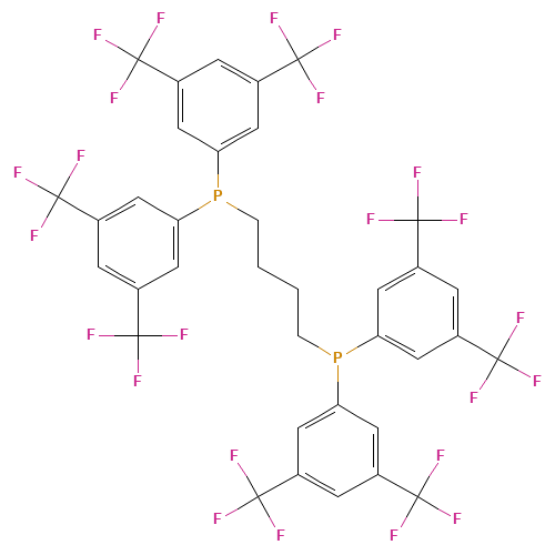 4-bis[3,5-bis(trifluoromethyl)phenyl]phosphanylbutyl-bis[3,5-bis(trifluoromethyl)phenyl]phosphane (CAS: 220185-41-1) - Related Chemical Product