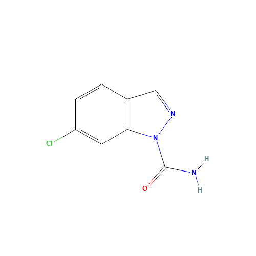 6-chloroindazole-1-carboxamide (CAS: 5715-32-2) - Chemical Structure and Molecular Formula 