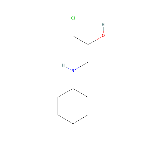 1-chloro-3-(cyclohexylamino)propan-2-ol (CAS: 61272-39-7) - Chemical Structure and Molecular Formula 