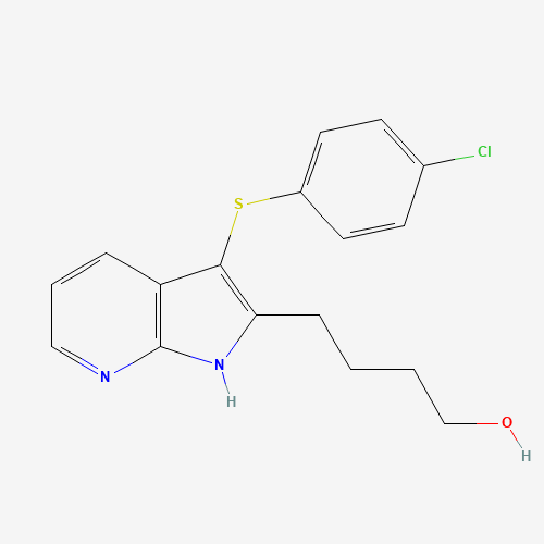 4-[3-(4-chlorophenyl)sulfanyl-1H-pyrrolo[2,3-b]pyridin-2-yl]butan-1-ol (CAS: 1346525-83-4) - Related Chemical Product