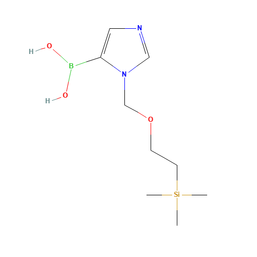 [3-(2-trimethylsilylethoxymethyl)imidazol-4-yl]boronic acid (CAS: 188978-35-0) - Chemical Structure and Molecular Formula 