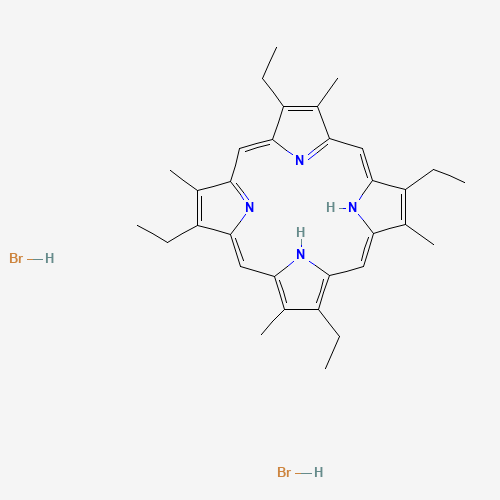 2,7,12,17-tetraethyl-3,8,13,18-tetramethyl-21,22-dihydroporphyrin;dihydrobromide (CAS: 69150-58-9) - Chemical Structure and Molecular Formula 