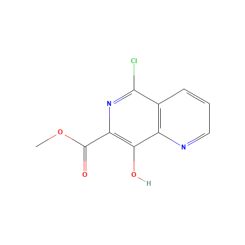 methyl 5-chloro-8-hydroxy-1,6-naphthyridine-7-carboxylate (CAS: 410543-30-5) - Chemical Structure and Molecular Formula 