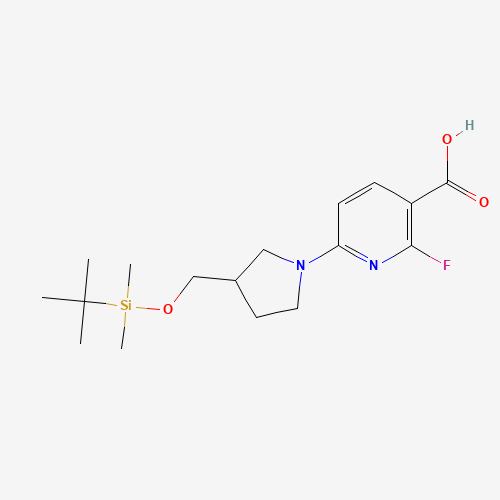 6-[3-[[tert-butyl(dimethyl)silyl]oxymethyl]pyrrolidin-1-yl]-2-fluoropyridine-3-carboxylic acid (CAS: 1228666-21-4) - Related Chemical Product