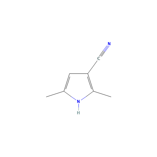 2,5-dimethyl-1H-pyrrole-3-carbonitrile (CAS: 26187-29-1) - Chemical Structure and Molecular Formula 