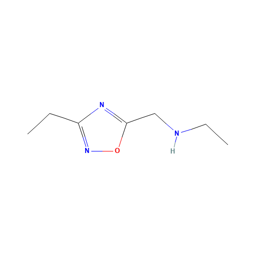 N-[(3-ethyl-1,2,4-oxadiazol-5-yl)methyl]ethanamine (CAS: 938459-04-2) - Chemical Structure and Molecular Formula 
