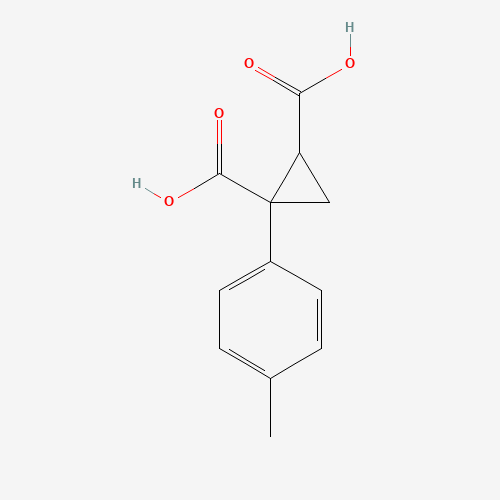 1-(4-methylphenyl)cyclopropane-1,2-dicarboxylic acid (CAS: 113111-32-3) - Chemical Structure and Molecular Formula 