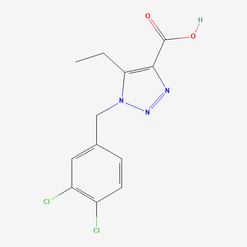 1-[(3,4-dichlorophenyl)methyl]-5-ethyltriazole-4-carboxylic acid (CAS: 1111881-87-8) - Chemical Structure and Molecular Formula 
