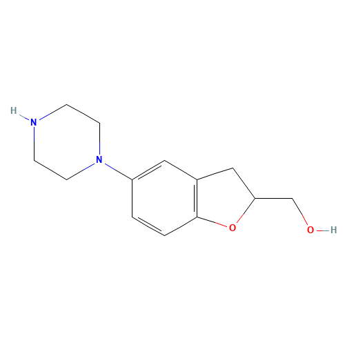 (5-piperazin-1-yl-2,3-dihydro-1-benzofuran-2-yl)methanol (CAS: 868245-37-8) - Related Chemical Product