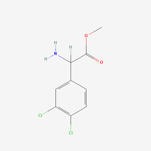 methyl 2-amino-2-(3,4-dichlorophenyl)acetate (CAS: 185110-25-2) - Chemical Structure and Molecular Formula 