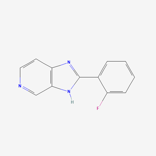 2-(2-fluorophenyl)-3H-imidazo[4,5-c]pyridine (CAS: 89075-43-4) - Chemical Structure and Molecular Formula 