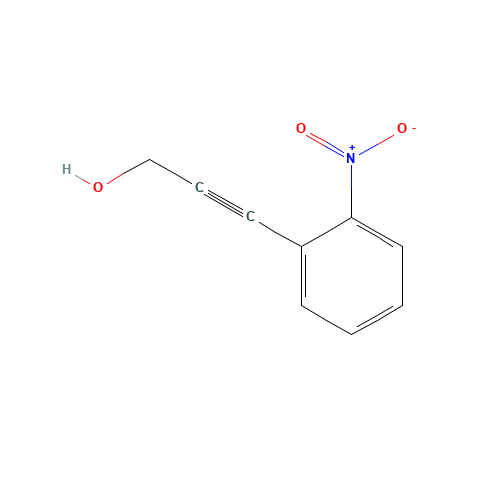 3-(2-nitrophenyl)prop-2-yn-1-ol (CAS: 80151-24-2) - Chemical Structure and Molecular Formula 