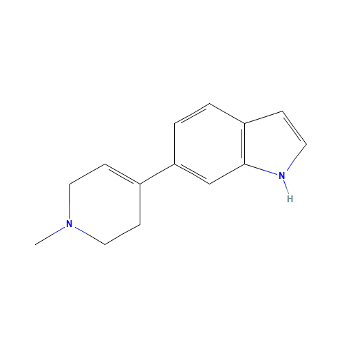6-(1-methyl-3,6-dihydro-2H-pyridin-4-yl)-1H-indole (CAS: 321744-85-8) - Chemical Structure and Molecular Formula 