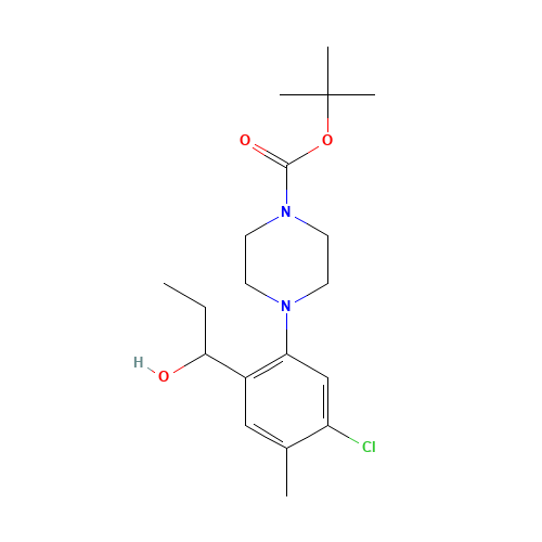 tert-butyl 4-[5-chloro-2-(1-hydroxypropyl)-4-methylphenyl]piperazine-1-carboxylate (CAS: 1385024-96-3) - Related Chemical Product